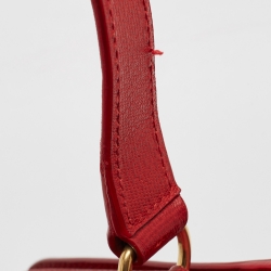 Pre Owned Yves Saint Laurent Red Leather Chyc Flap Crossbody Bag