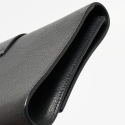 Pre Owned Yves Saint Laurent Black Leather Y Line Clutch