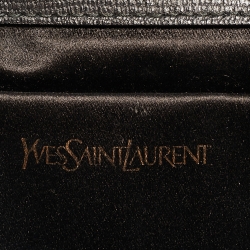 Pre Owned Yves Saint Laurent Black Leather Y Line Clutch