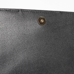 Pre Owned Yves Saint Laurent Black Canvas and Leather Flap Shoulder Bag