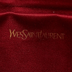 Pre Owned Yves Saint Laurent Red Leather Belle De Jour Flap Clutch
