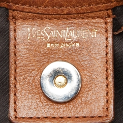Pre Owned Yves Saint Laurent Brown Leather Mombasa Hobo 