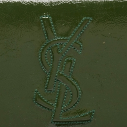 Pre Owned Yves Saint Laurent Green Patent Leather Belle De Jour Flap Clutch