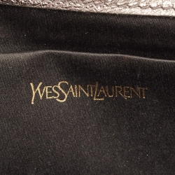 Yves Saint Laurent Metallic Leather Belle De Jour Flap Clutch