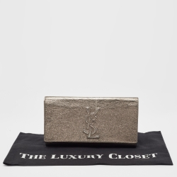 Yves Saint Laurent Metallic Leather Belle De Jour Flap Clutch