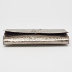 Yves Saint Laurent Metallic Leather Belle De Jour Flap Clutch