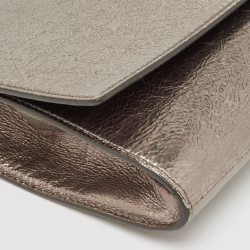 Yves Saint Laurent Metallic Leather Belle De Jour Flap Clutch