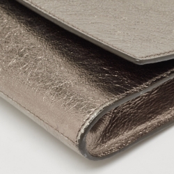 Yves Saint Laurent Metallic Leather Belle De Jour Flap Clutch
