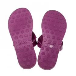 Saint Laurent Paris Purple Rubber Thong Flats Size 38