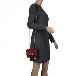 Zac Posen Burgundy Suede Z Spoke Shoulder Bag