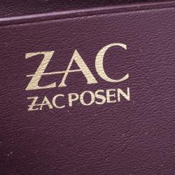 Zac Posen Burgundy Suede Z Spoke Shoulder Bag