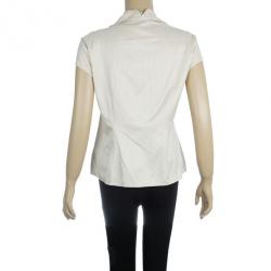 Zac Posen Ruffle Short Sleeve Top M