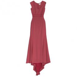 Zac Posen Satin Trimmed Crepe Gown S