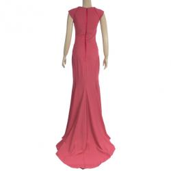 Zac Posen Satin Trimmed Crepe Gown S