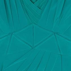 Zac Posen Stretch-silk Pleated Detail Cocktail Dress M