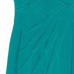 Zac Posen Stretch-silk Pleated Detail Cocktail Dress M