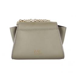 Pre Owned Zac Posen Gray Eartha Leather Mini Crossbody Bag 