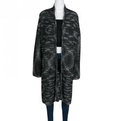 Zadig and Voltaire Monochrome Alpaca Open Front Celiya Yu Long Cardigan M