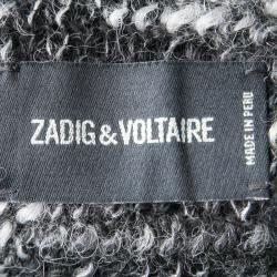 Zadig and Voltaire Monochrome Alpaca Open Front Celiya Yu Long Cardigan M