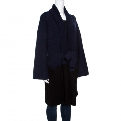 Zadig and Voltaire Bicolor Wool Belted Mia Cardigan M/L