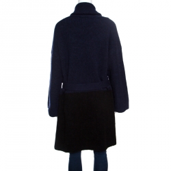 Zadig and Voltaire Bicolor Wool Belted Mia Cardigan M/L