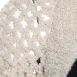 Zadig and Voltaire Cream Crochet Knit Merino Wool Open Front Pix Hook Cardigan M