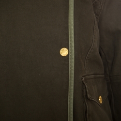 Pre Owned Zadig and Voltaire Khaki Green Double Breasted Kawa Parka Jacket L