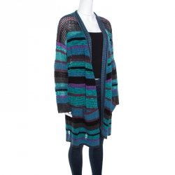 Pre Owned كارديغان زادك آند فولتير سيليا كروشيه لوريكس مخطط متعدد الألوان