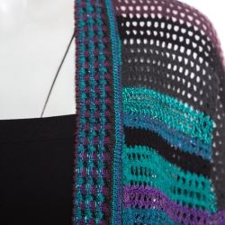 Pre Owned كارديغان زادك آند فولتير سيليا كروشيه لوريكس مخطط متعدد الألوان