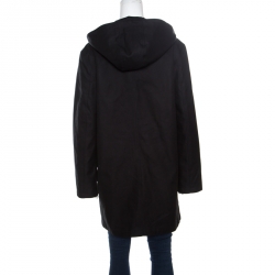 Zadig and Voltaire Black Zip Front Kar Parka Jacket L
