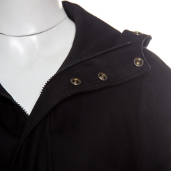 Zadig and Voltaire Black Zip Front Kar Parka Jacket L