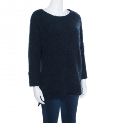 Pre Owned Zadig and Voltaire Navy Blue Chunky Athina Sweater ( One Size )