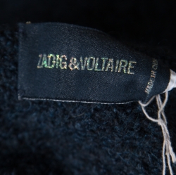 Pre Owned Zadig and Voltaire Navy Blue Chunky Athina Sweater ( One Size )