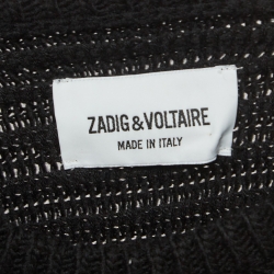 Zadig & Voltaire Black Patterned Wool and Acrylic Sweater L
