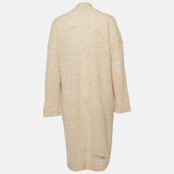 مملوكة مسبقًا Zadig & Voltaire Beige Distressed Knit Cardigan M/L