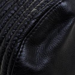 Pre Owned Zadig and Voltaire Black Quilted Leather Bobo Drawstring Bucket Bag