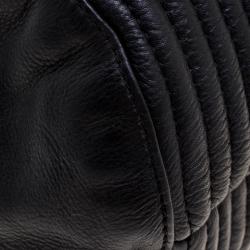 Pre Owned Zadig and Voltaire Black Quilted Leather Bobo Drawstring Bucket Bag