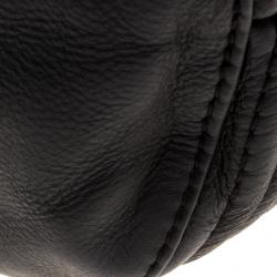 Pre Owned Zadig and Voltaire Black Quilted Leather Bobo Drawstring Bucket Bag