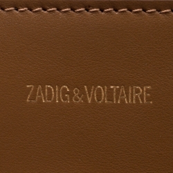 Zadig and Voltaire Brown Leather Medium Candide Top Handle Bag