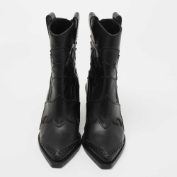 Zadig and Voltaire Black Leather Ankle Length Boots Size 36