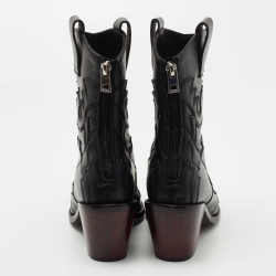 Zadig and Voltaire Black Leather Ankle Length Boots Size 36