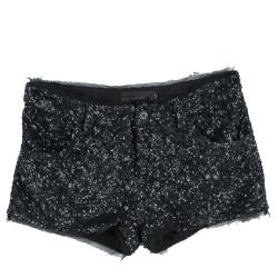Zadig and Voltaire Black Primo Paillettes Deluxe Sequined Shorts S