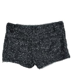 Zadig and Voltaire Black Primo Paillettes Deluxe Sequined Shorts S
