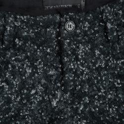Zadig and Voltaire Black Primo Paillettes Deluxe Sequined Shorts S
