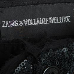 Zadig and Voltaire Black Primo Paillettes Deluxe Sequined Shorts S