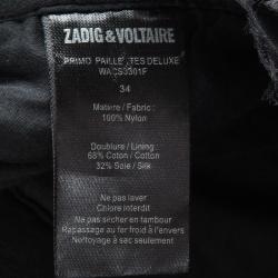 Zadig and Voltaire Black Primo Paillettes Deluxe Sequined Shorts S