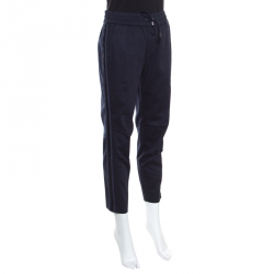 Zadig & Voltaire Navy Blue Elasticized Waist Carrot Fit Pal Pants S