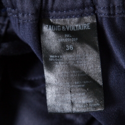 Zadig & Voltaire Navy Blue Elasticized Waist Carrot Fit Pal Pants S