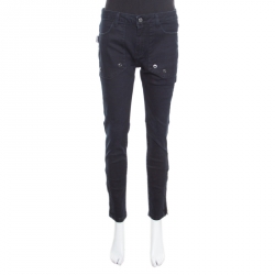 Pre Owned Zadig and Voltaire Indigo Washed Trim Effect Straight Fit Evron Jeans M 