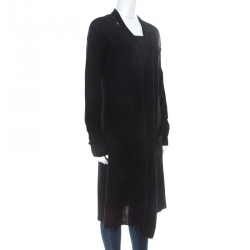 Pre Owned Zadig & Voltaire Black Merino Wool Romy Long Cardigan M